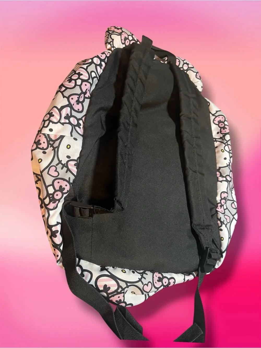 RARE Loungefly x Sanrio Hello Kitty All Over Print Backpack w/ 3D Pink Bow